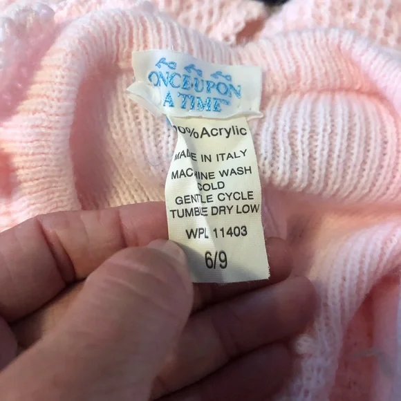 Vintage Baby Knit Clothes Sweater Set Hoodie Bonnet - Picture 4 of 8